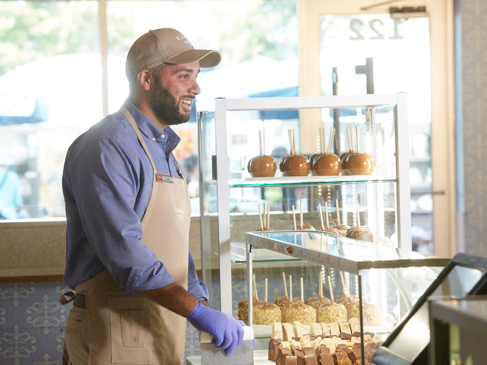 Employee Working Happily