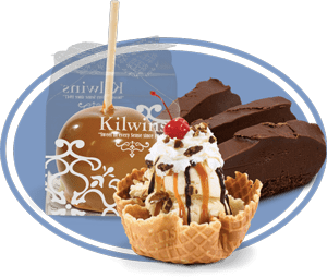 Kilwins, Caramel Apple, Chocolate, Ice Cream